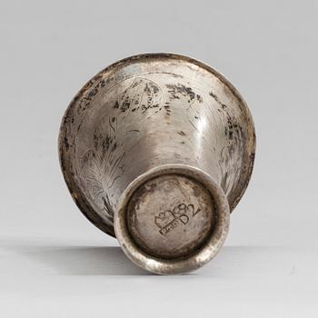 BÄGARE, silver, Peter Törnqvist, Tavastehus 1786, vikt 27 g.