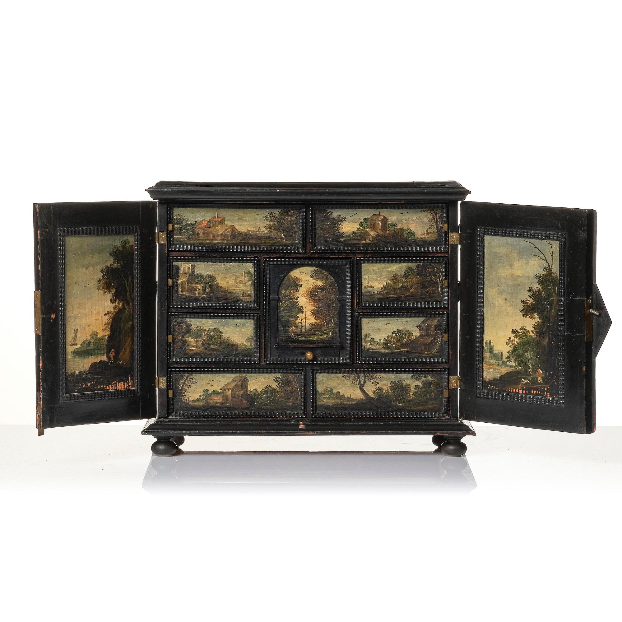 Kabinettskåp, Holland, sent 1600-tal, Barock.