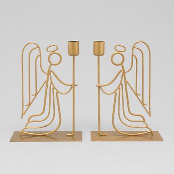 A pair of 1960s candlesticks by Gunnar Ander for Ystad Metall.