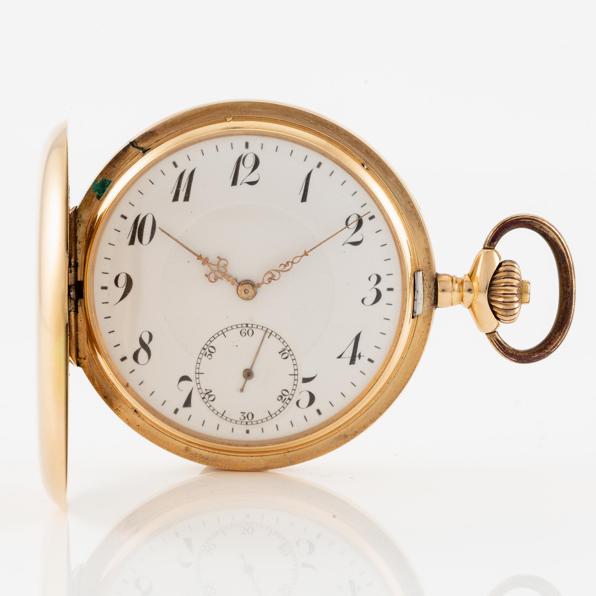 Pocket watch, hunter, 52 mm.