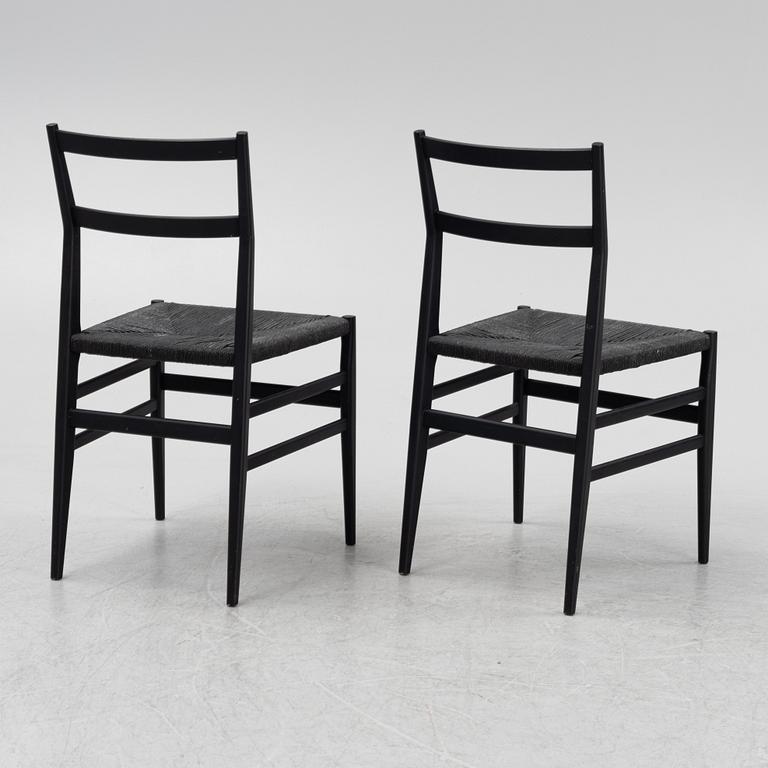 Gio Ponti, a pair of 'Leggera 646' chairs, Cassina, Italy.