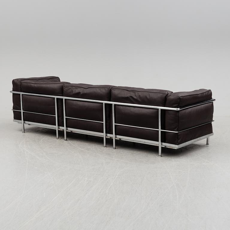 A 21th century sofa "LC3" by Pierre Jeanneret & Charlotte Perriand, Le Corbusier, Cassina, Italy.