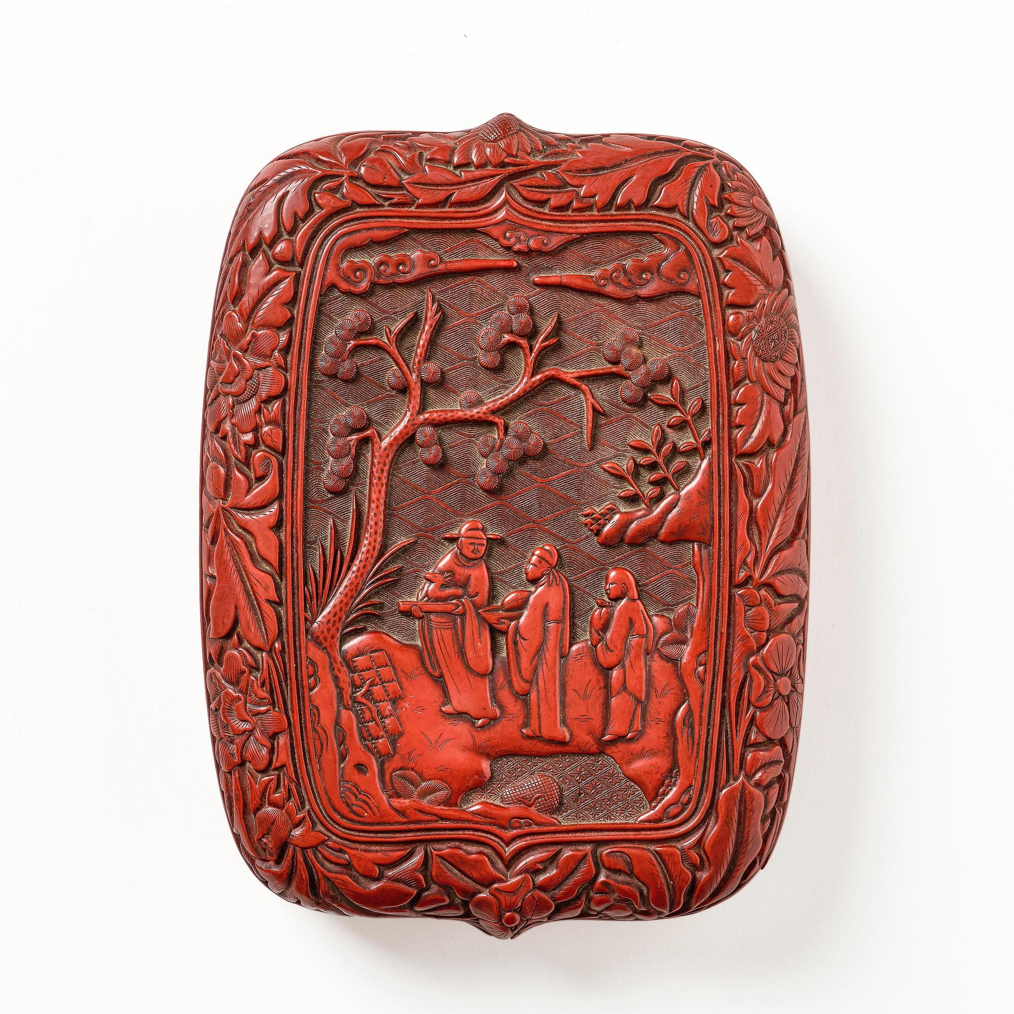 A Japanese lacquer writing box, Meiji period (1868-1912).