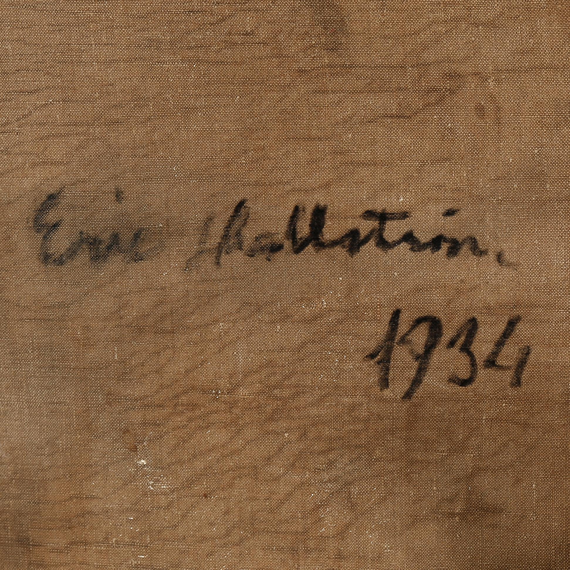 ERIC HALLSTRÖM, olja på duk, signerad, daterad 1934 a tergo.