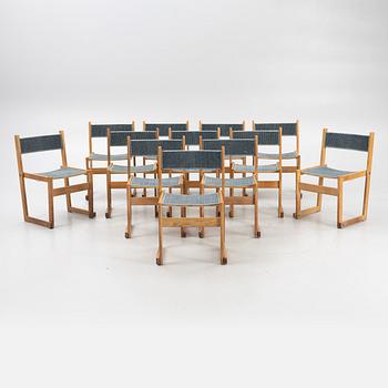 Chairs, 12 pieces, mid-20th century.