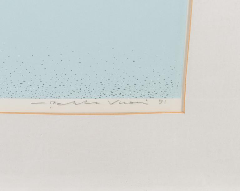 PEKKA VUORI, litografia, signeerattu, merkitty 6/150 ja päivätty -91.