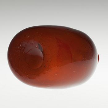FLASKA, glas, signerad Kaj Franck Nuutajärvi Notsjö. 1960-70-tal.