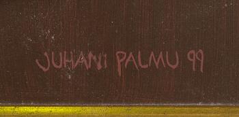 Juhani Palmu, mixed media on board, signed and dated -99.