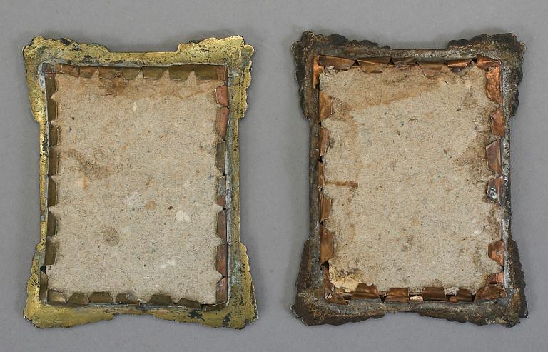 MINIATYRPORTRÄTT, 2 st, Indien 1800-1900-tal.
