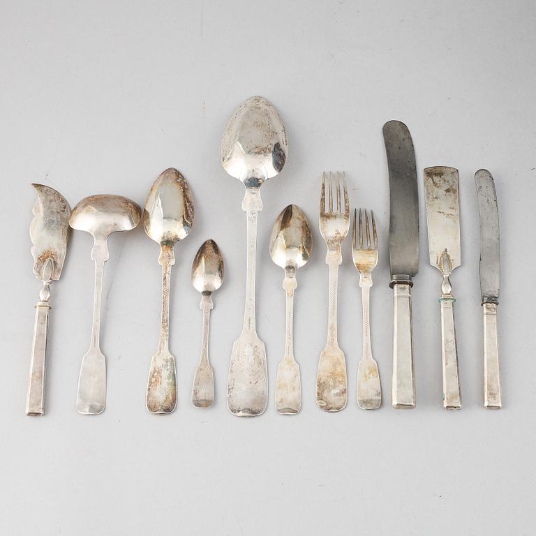 A German 88 piece silver cutlery-set, marked I. Wagner & S., Berlin late 19th century.
