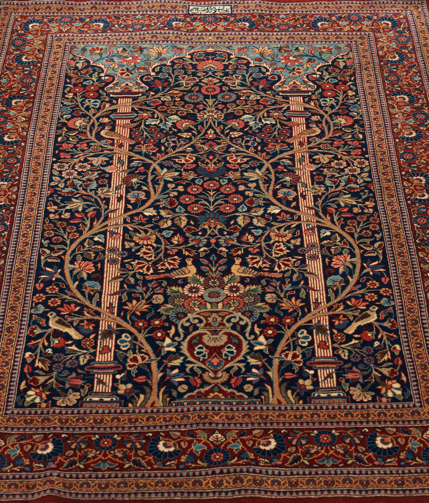 SEMI-ANTIQUE KASHAN DABIR. 158 x 108 cm.