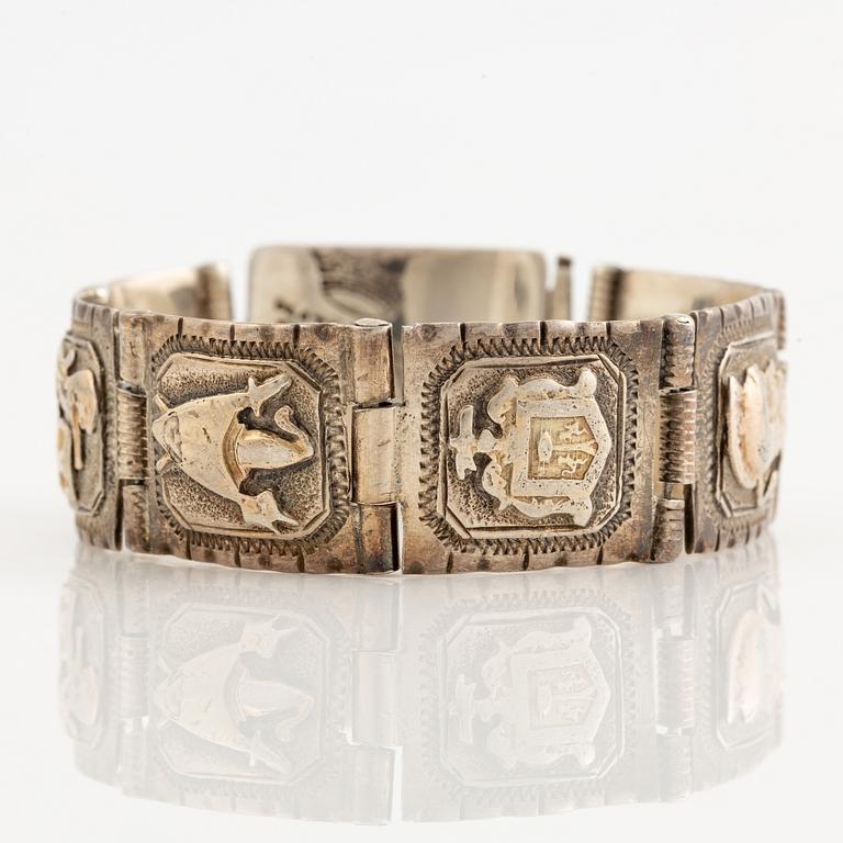 Bracelet, silver, Mexico.