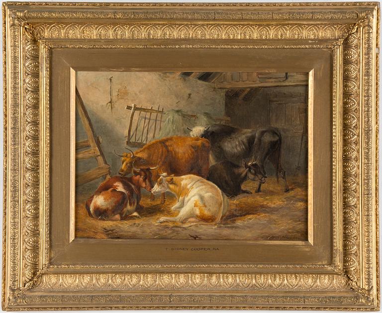 THOMAS SIDNEY COOPER, oil on canvas, signed.