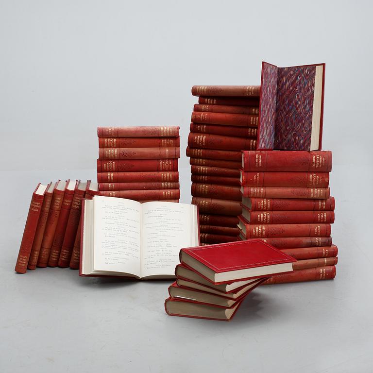 BÖCKER, 53 st, August Strindbergs samlade skrifter, Albert Bonniers förlag, Stockholm, 1910/1920-tal.