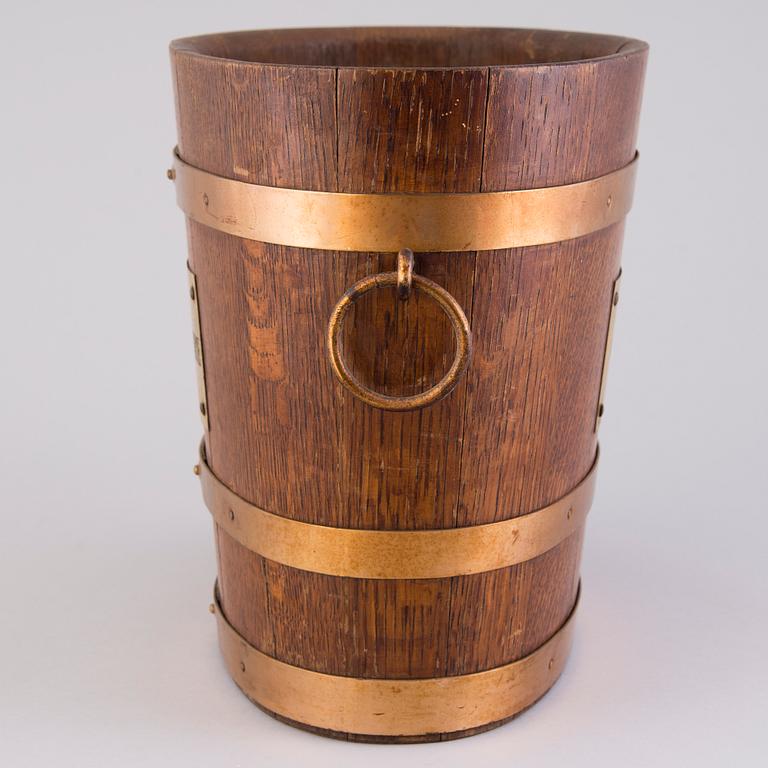 An oak 'Abel Lepitre' Champagne bucket, Reims, France, latter half of the 20th Century.