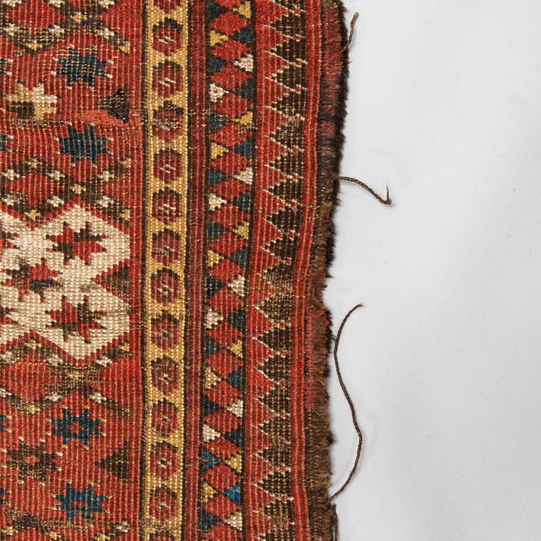 An Antique Beshir carpet, ca 183 x 390 cm.