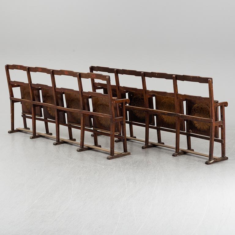 A pair of benches from the early 20th century.