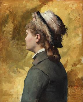 497. Albert Edelfelt, "Ung kvinna i grått" (Young woman in grey).