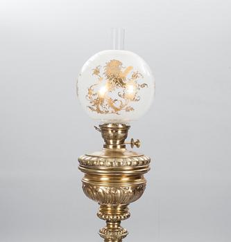 GOLVFOTOGENLAMPA, mässing, omkring 1900.