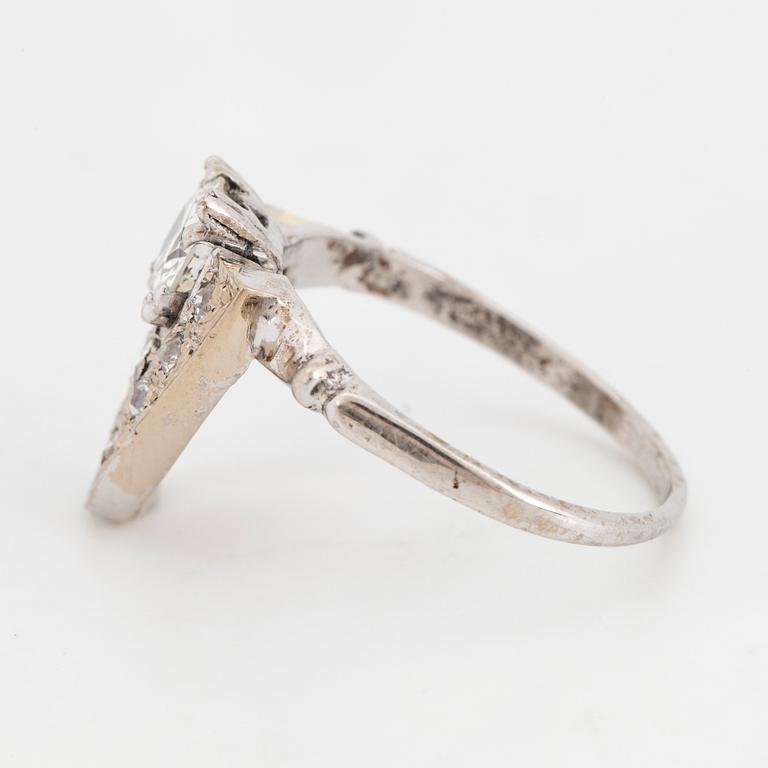 An old cut diamond ring.