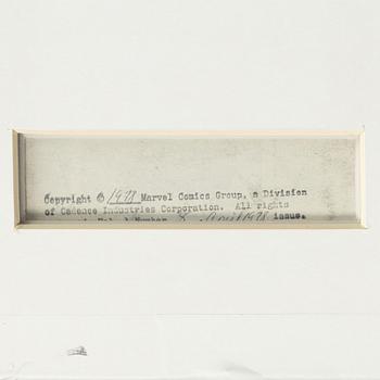 Marvel, "Human Fly", orginalteckningar, 1978.