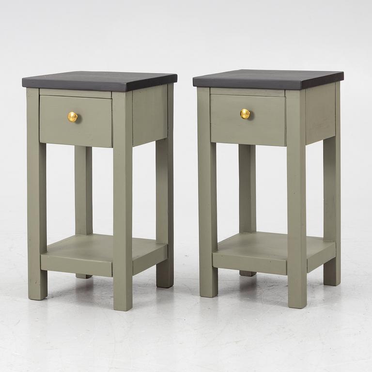 A pair of bedside tables, 20th century.