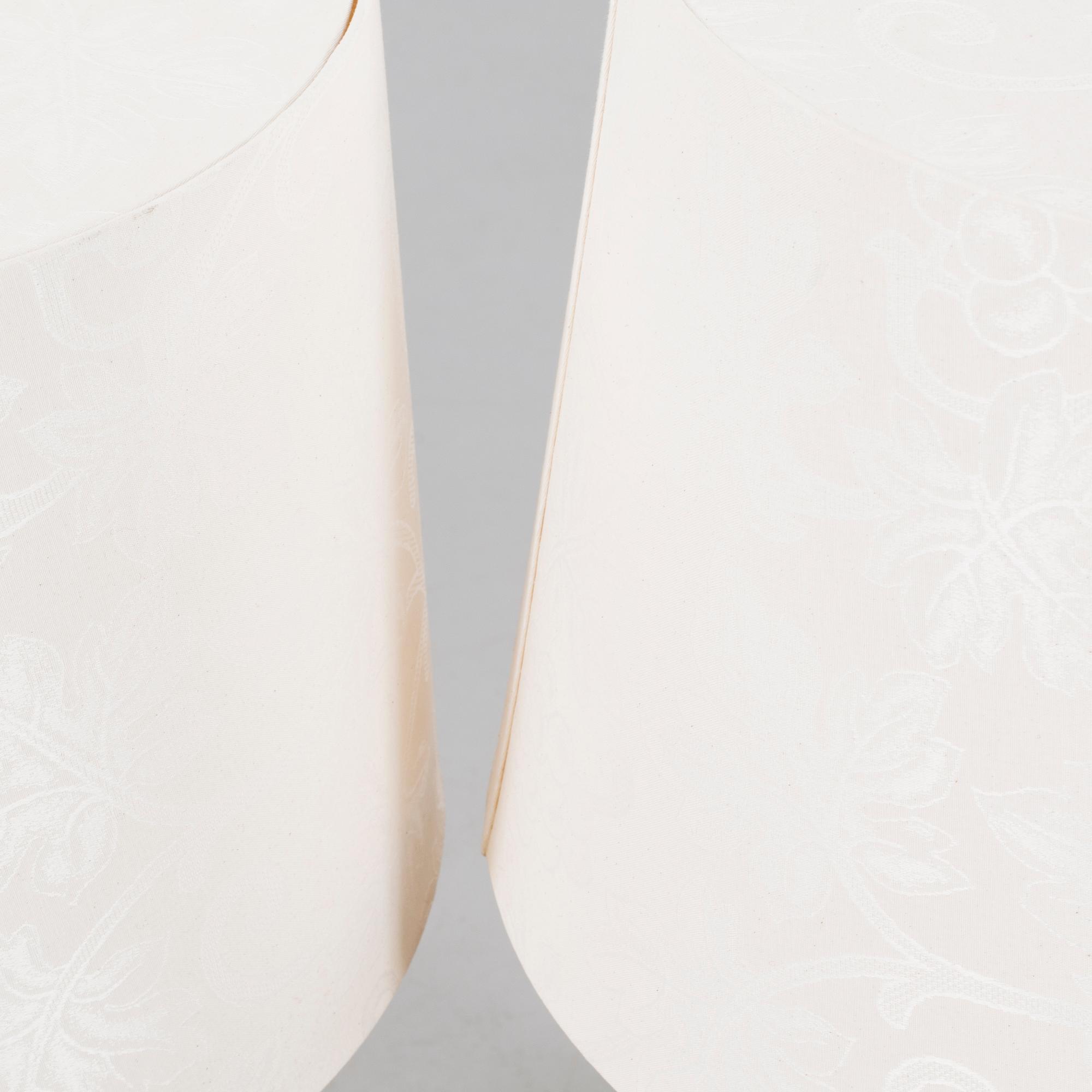 A pair of Danish brass table lamps, later part of the 20th century.