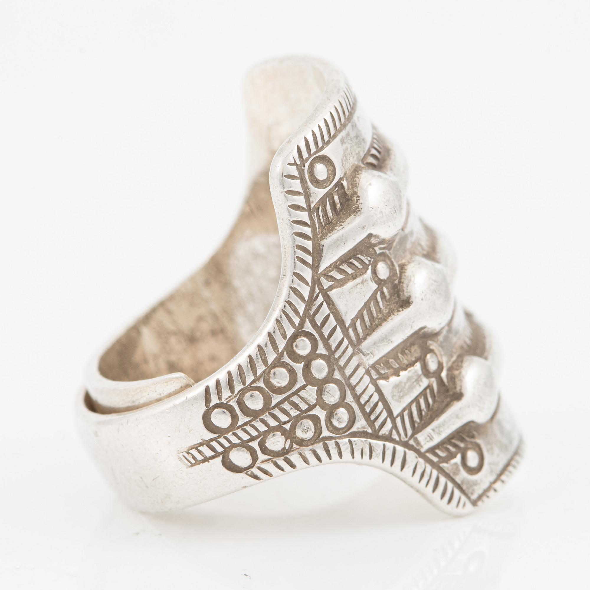 Ring, David Andersen, sterlingsilver, Norge.