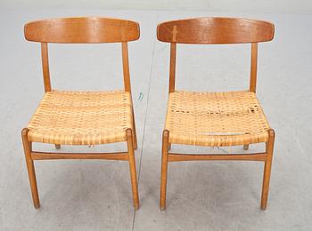 STOLAR, 4 st, "CH-23", Hans J. Wegner, Carl Hansen & søn, Danmark.