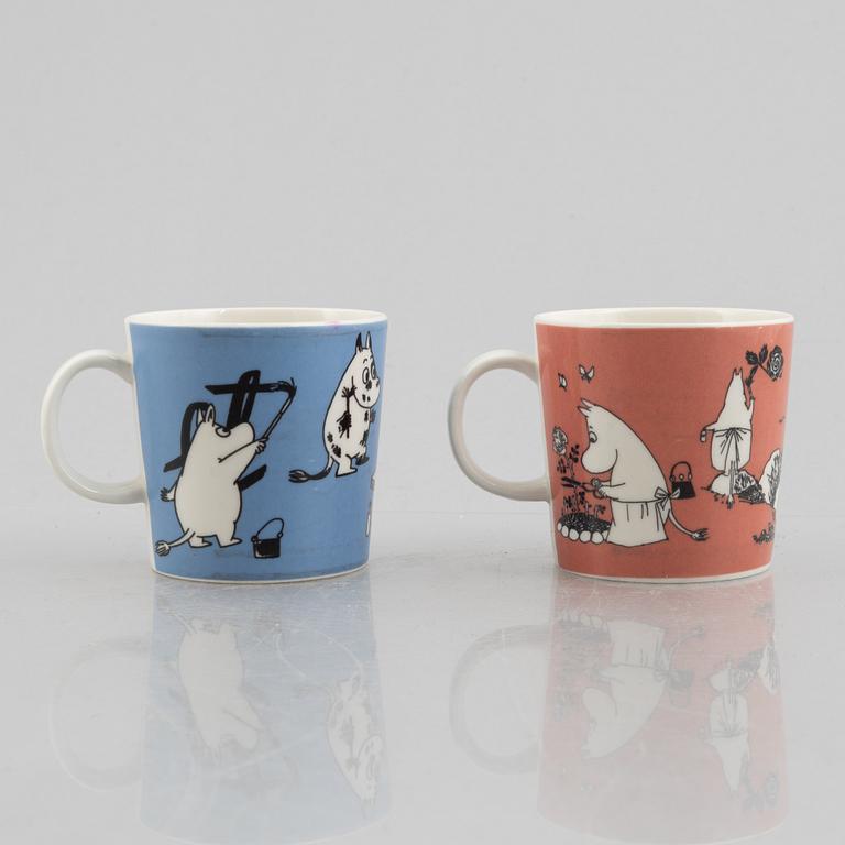 Two Moomin mugs, Moomin Characters, Arabia, Finland, 1990-99.