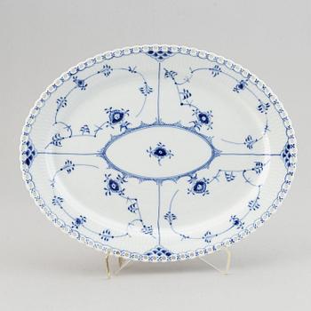 Royal Copenhagen,  a '1148' 'Musselmalet Full Lace' porcelain serving plate, Denmark.