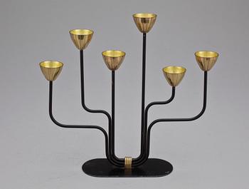 KANDELABER, mässing, Gunnar Ander för Ystad Metall, 1900-tal.