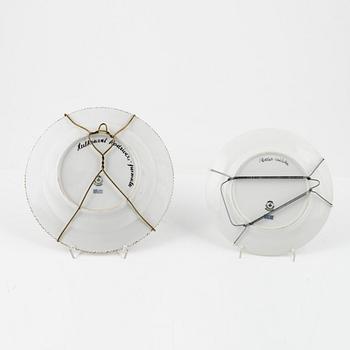 Royal Copenhagen, tallrik, "Flora Danica" samt assiett, 1953-54.