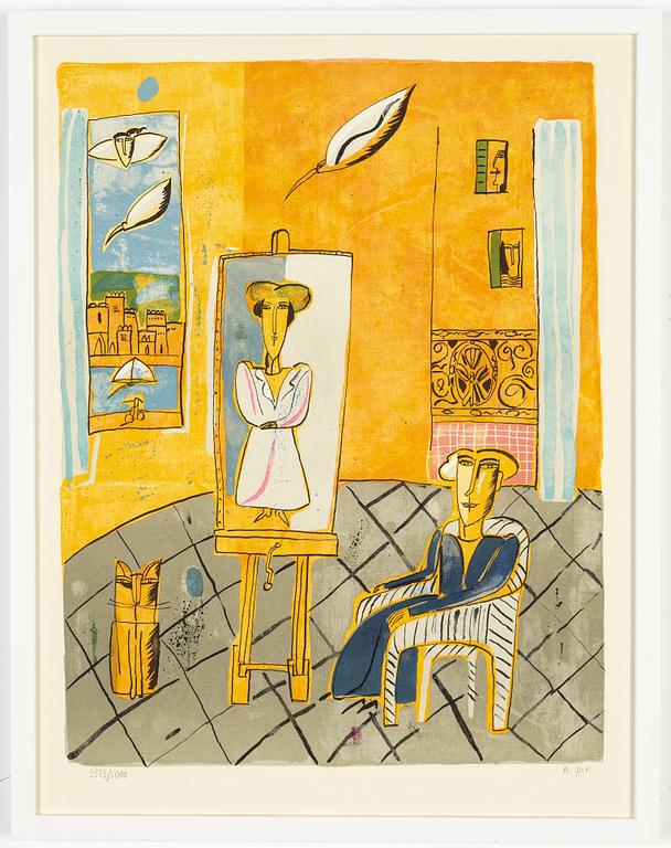 Madeleine Pyk, lithograph in colours, signed 3513/5000.