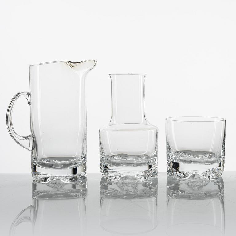 Tapio Wirkkala, glasservis, 56 delar, "Gaissa", Iittala, Finland.