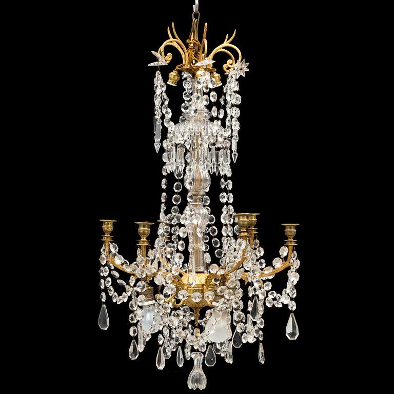 A 19th century Oscarian chandelier.