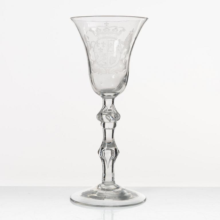 Pokalglas, engelska riksvapnet, England, 1800-tal.