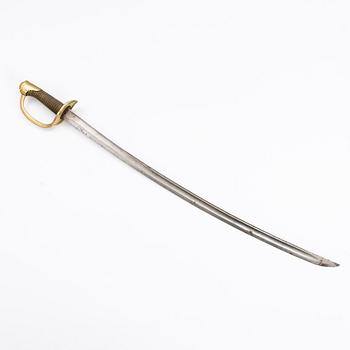 A French Cavalry Sabre, model 1822, shortened model for use in the Finnish dragoon regiment.