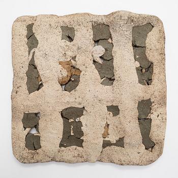 Francesca Mascitti-Lindh, A stoneware wall plaque, stoneware, signed FML, Arabia Finland.