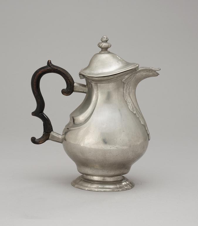 KAFFEKANNA, av Hans Lagergren (1766-1801-08), Karlstad. Rokoko.