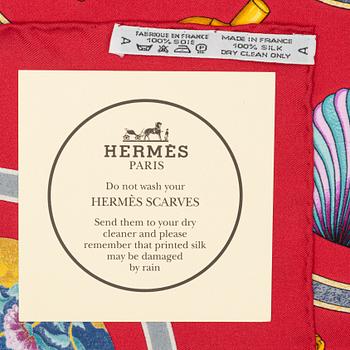 Hermès, A silk scarf, 'Qu'importe le flacon'.