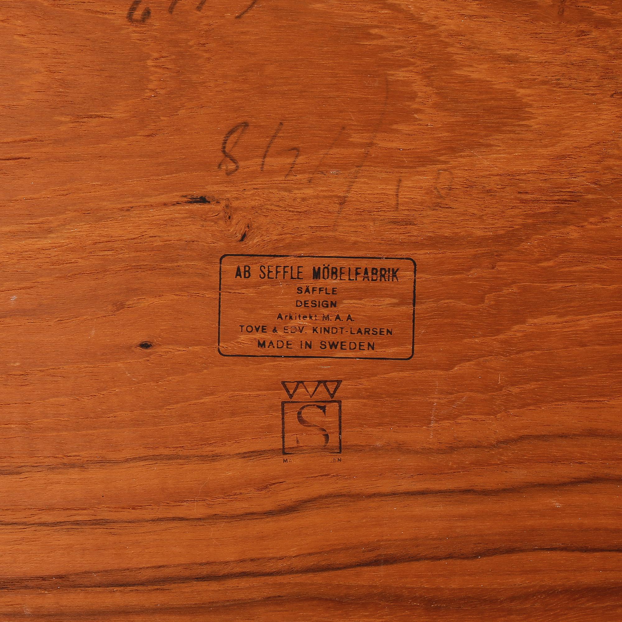 SOFFBORD, Tove & Edvard Kindt-Larsen, Säffle möbelfabrik, 1950/60-tal.