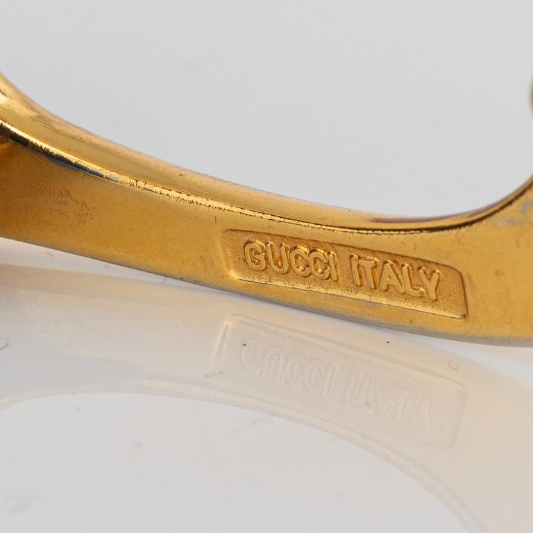 Gucci, two black leather belts, size 70-85.