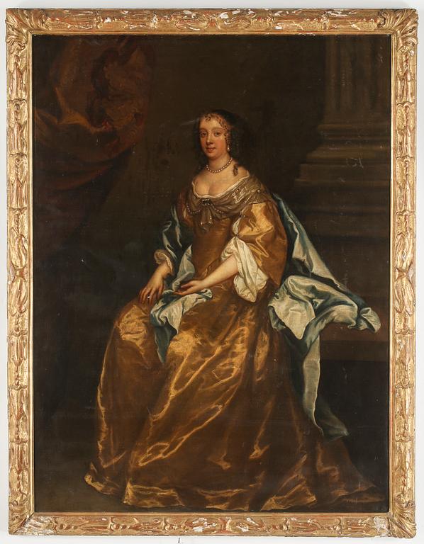 Peter Lely (Pieter van der Faes) Circle of, Lady in a yellow dress.