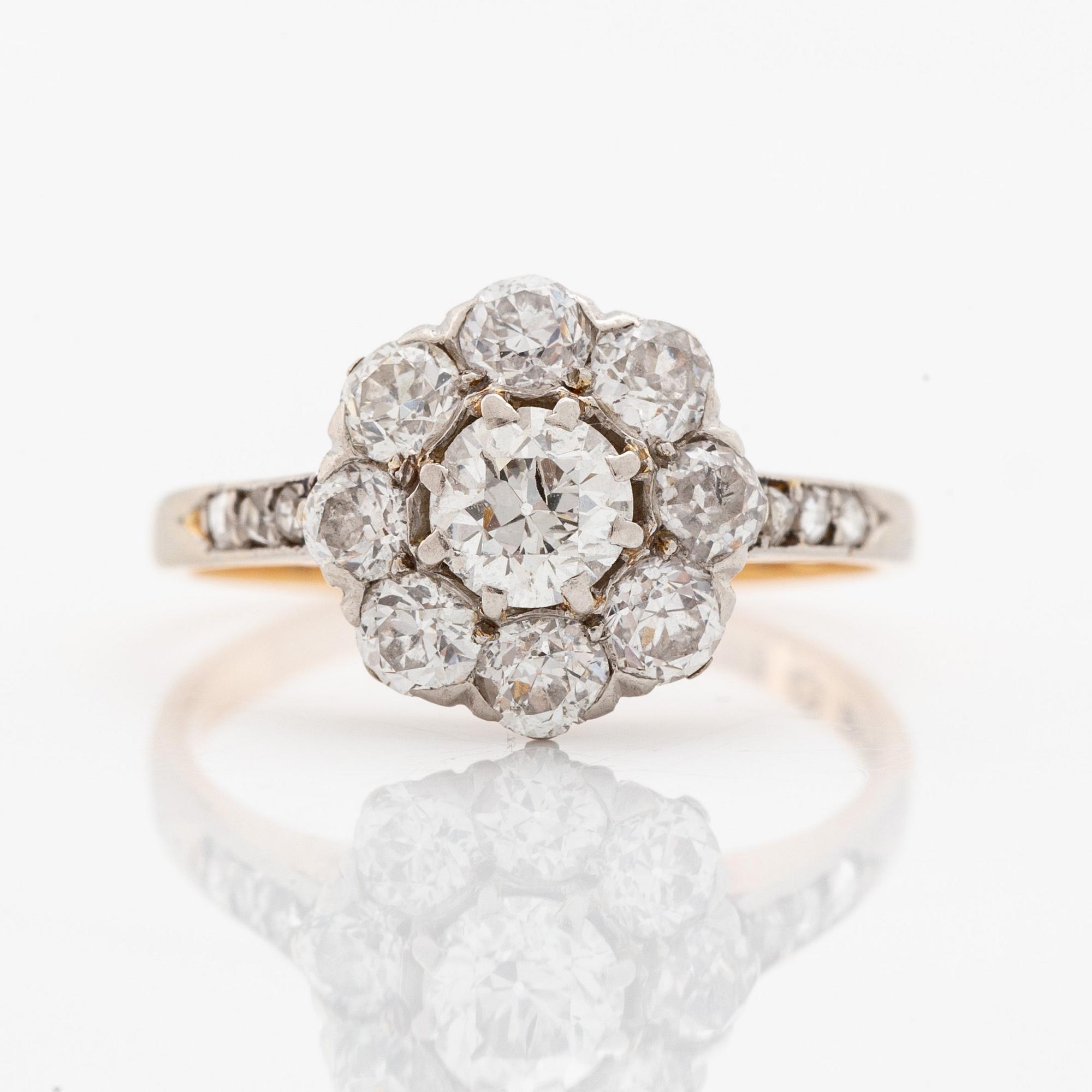 Brilliant cut diamond ring.