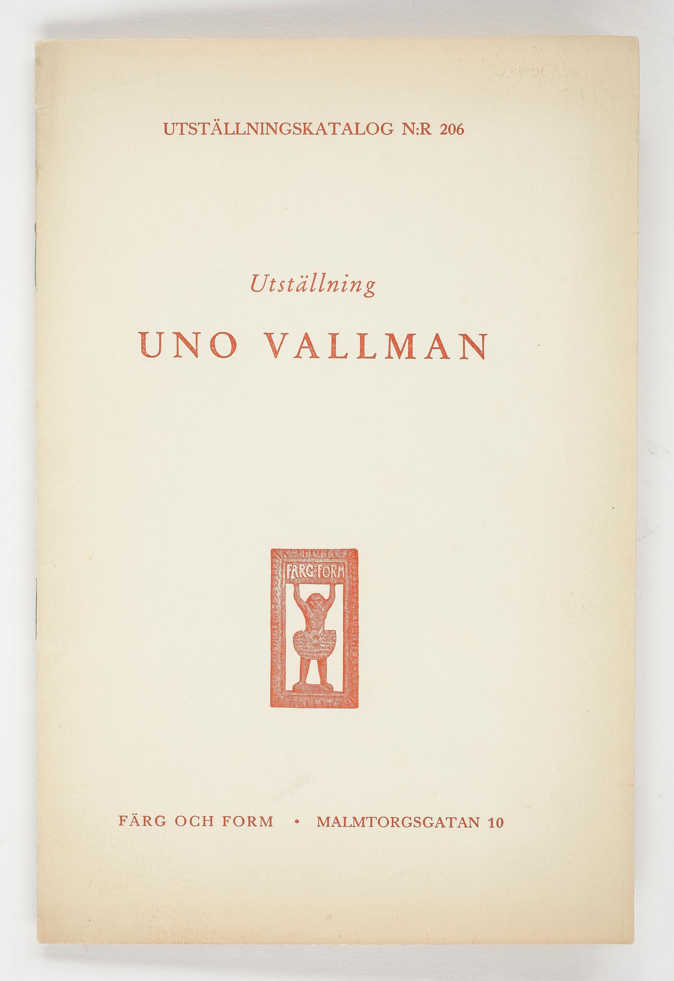 UNO VALLMAN, pastell, signerade och daterad 1950.
