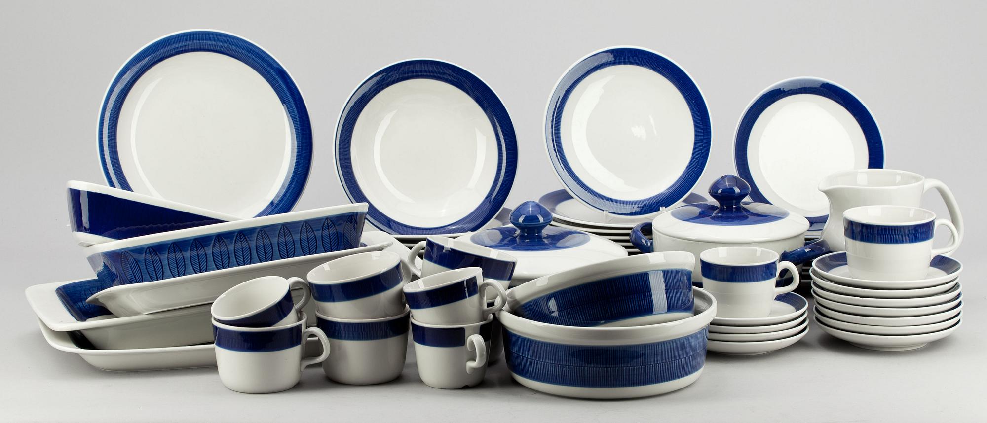 SERVISDELAR, 41 delar, "Koka", Hertha Bengtson, Rörstrand, 1956-88.