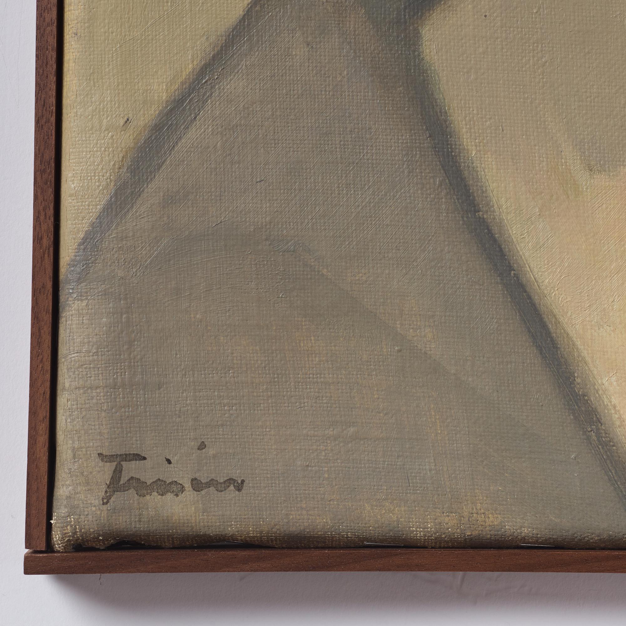 Vera Frisén, oil on relined canvas, signed.