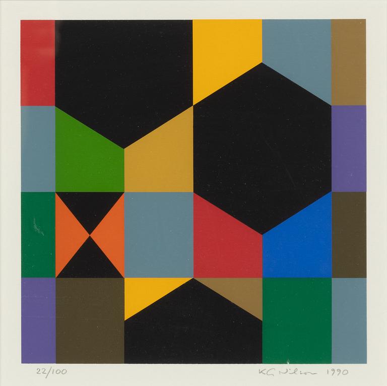 KG Nilson, Färgserigrafier, 6 st.