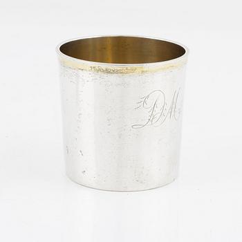 A Swedish late 18th century parcel-gilt silver beaker, marks of Johan Malmstedt. Gothenburg 1799.